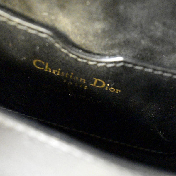 CHRISTIAN DIOR Bobby Medium Calfskin Leather Shoulder Bag Black
