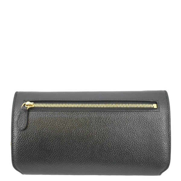BALENCIAGA Wallet on Chain Leather Shoulder Bag Black