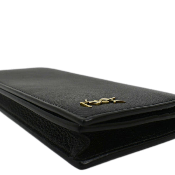 YVES SAINT LAURENT Flap Leather Wallet Black