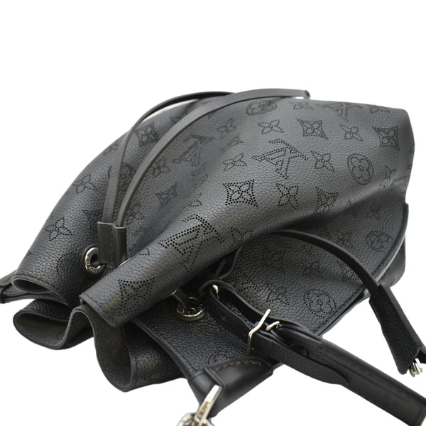 LOUIS VUITTON Muria Mahina Perforated Leather Shoulder Bag Black