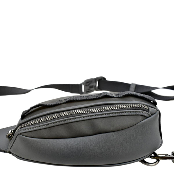 CHRISTIAN DIOR Scarab Calfskin Leather Crossbody Bag Grey