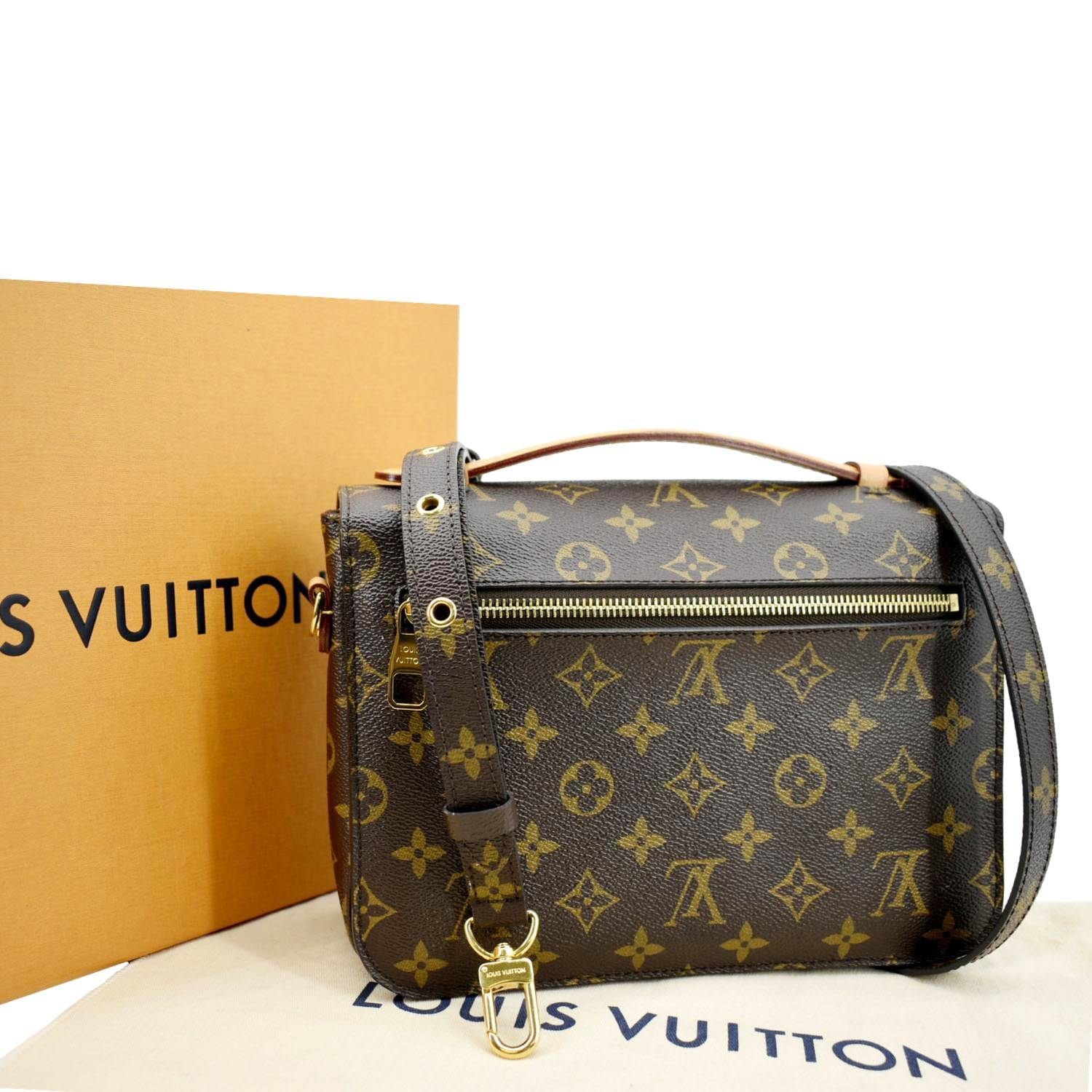 Louis+Vuitton+Pochette+Metis+Crossbody+Brown+Canvas for sale