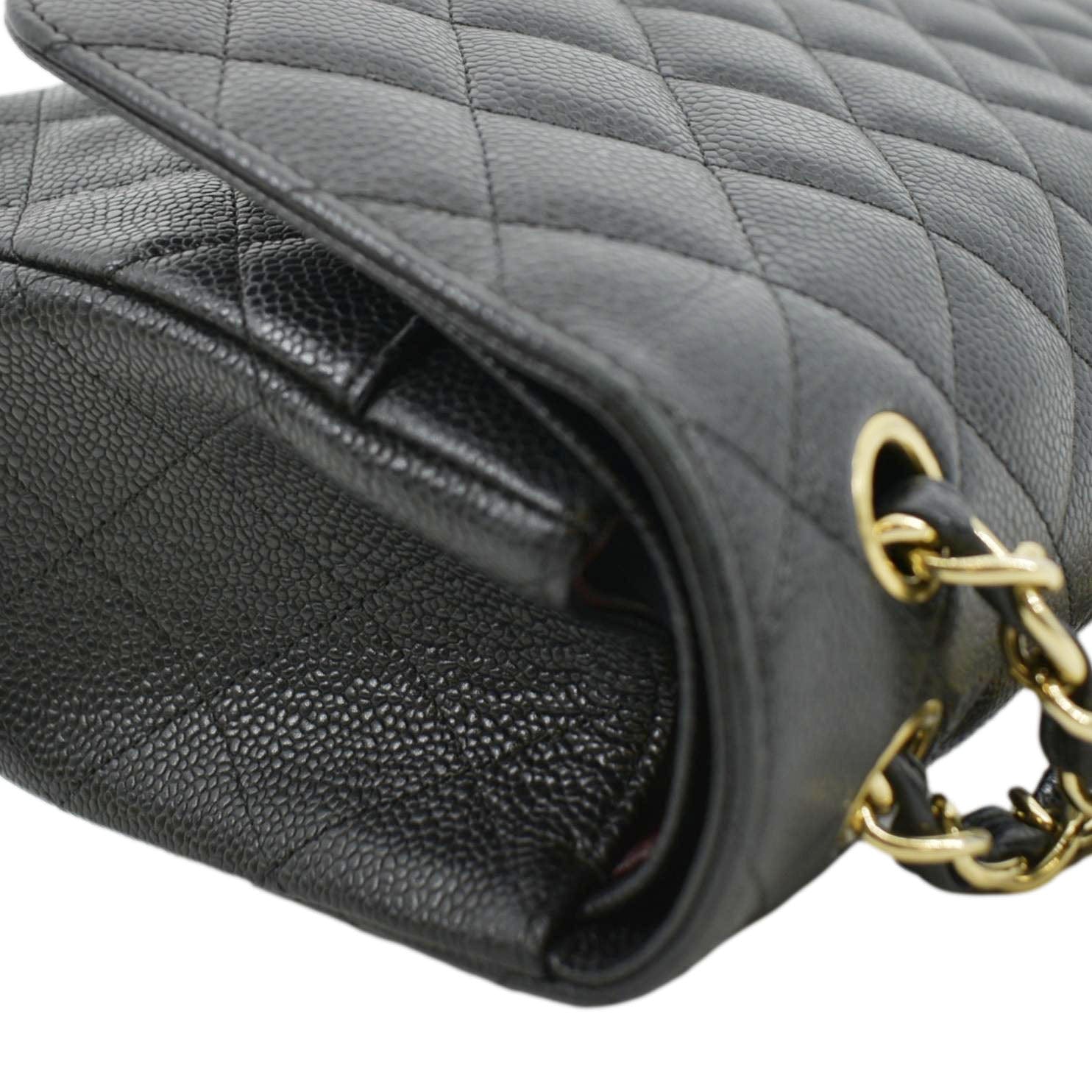 CHANEL, Accessories, Chanel New Classic Caviar Wallet Credit Card Quilted  Zipper Gold Cc Logo