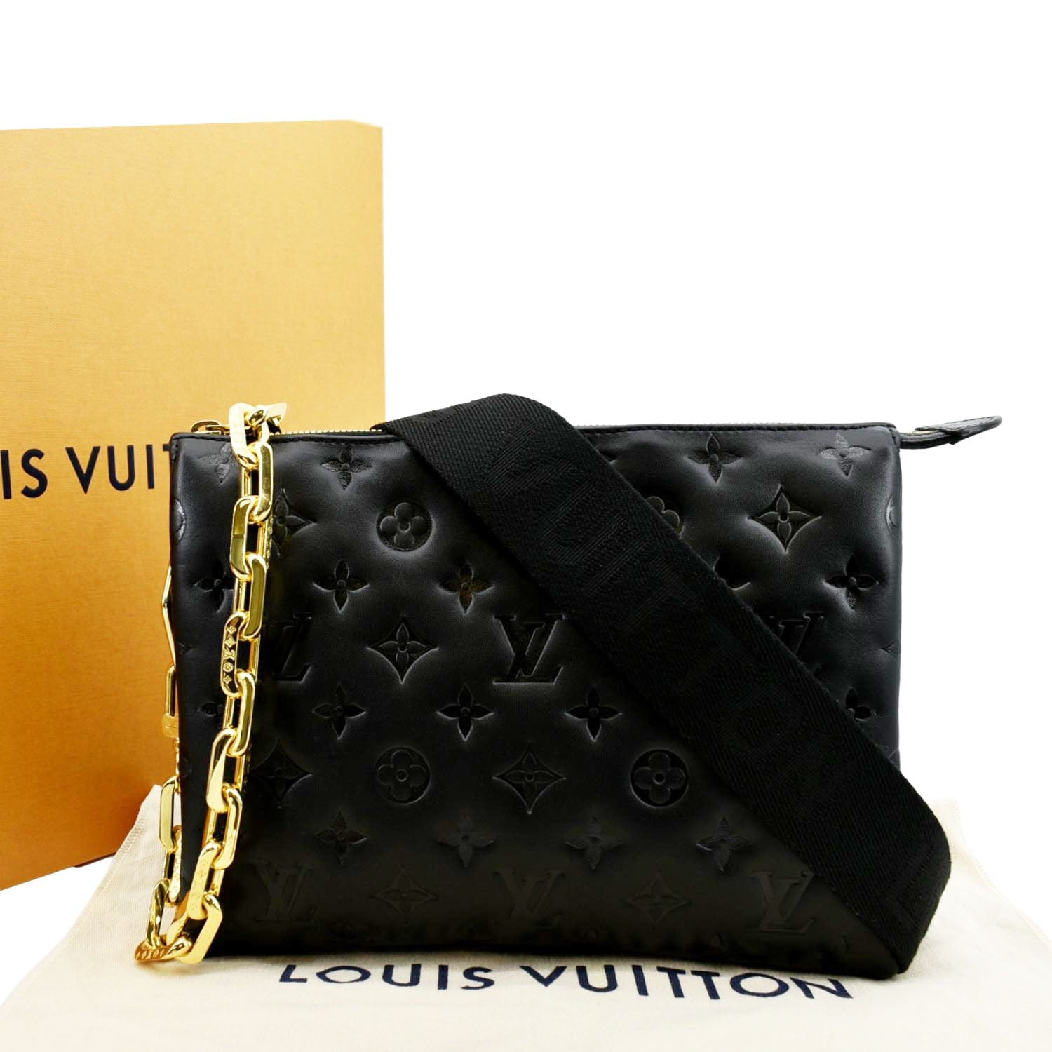 Louis Vuitton Coussin MM Black/Red in Patent Calfskin Leather with  Gold-tone - US
