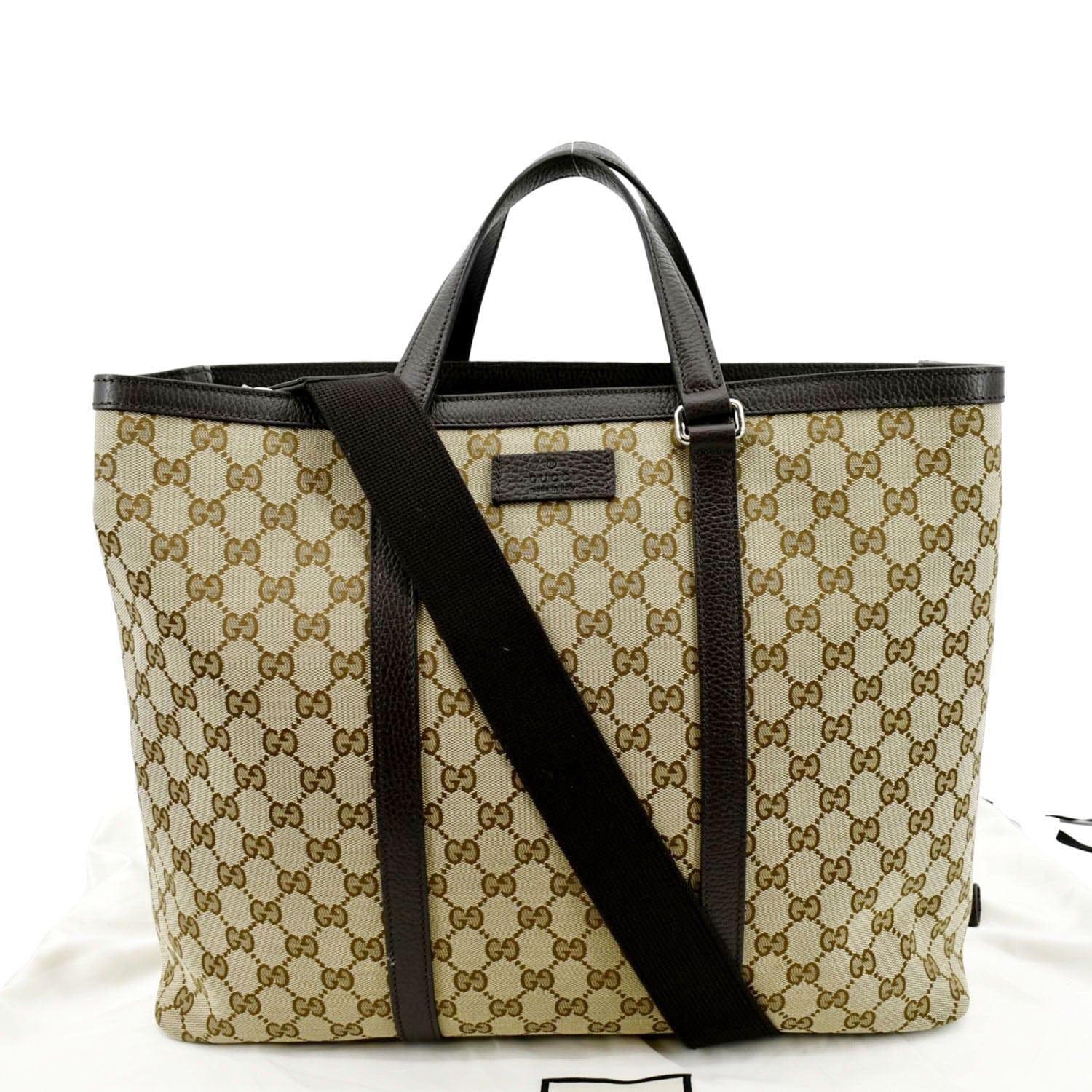 GUCCI GG Supreme Canvas Shopping Tote Bag Beige 449169