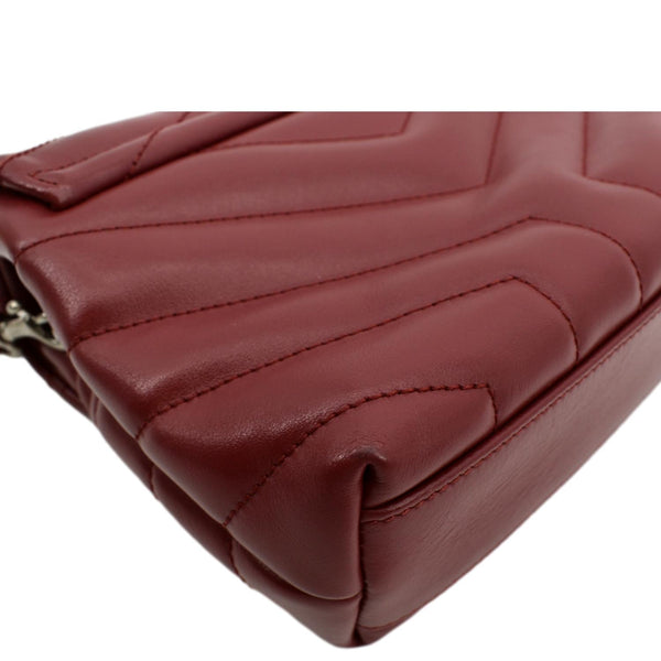 YVES SAINT LAURENT Loulou Toy Matelasse Leather Crossbody Bag Red