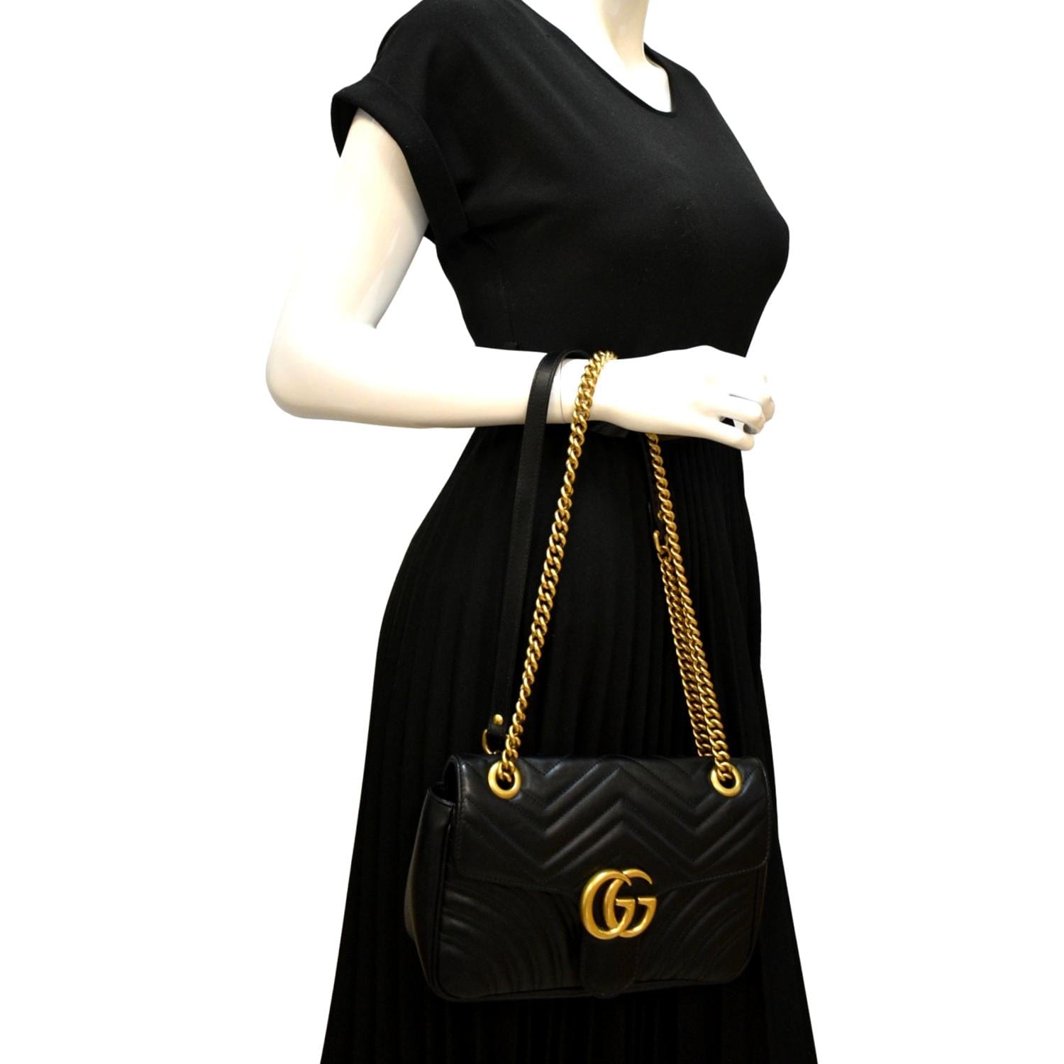 gucci gg marmont flap backpack matelasse mini black GUCCI GG Marmont Small Matelasse Leather Crossbody Bag Black 443497