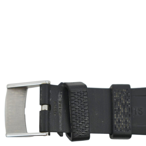 LOUIS VUITTON Icon Tambour Damier Graphite Rubber Strap Watch 30mm Black
