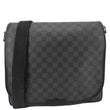LOUIS VUITTON Daniel MM Damier Graphite Messenger Bag Black