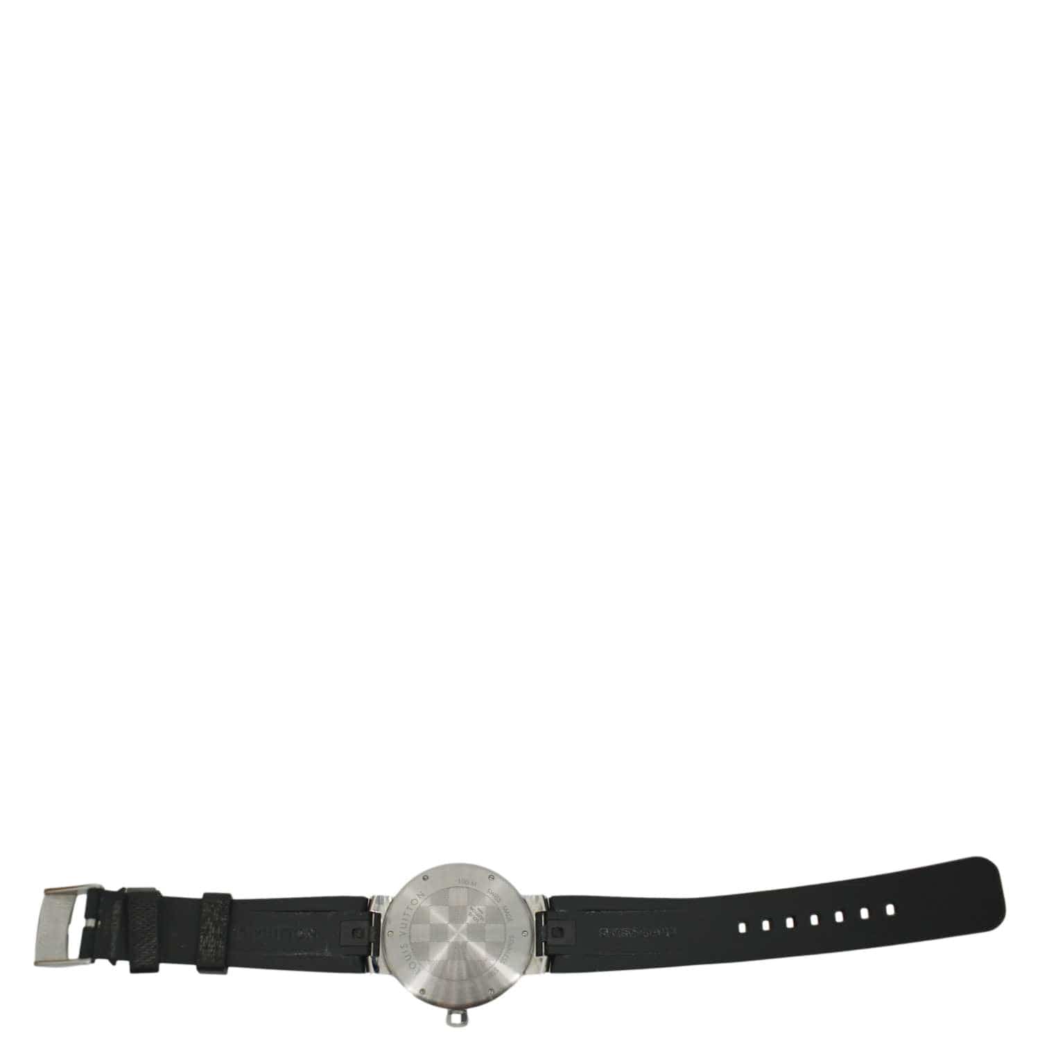 Louis Vuitton Damier Graphite Tambour Quartz Watch