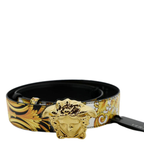 VERSACE Medusa Barocco Reversible Leather Belt Multi Size 95.38