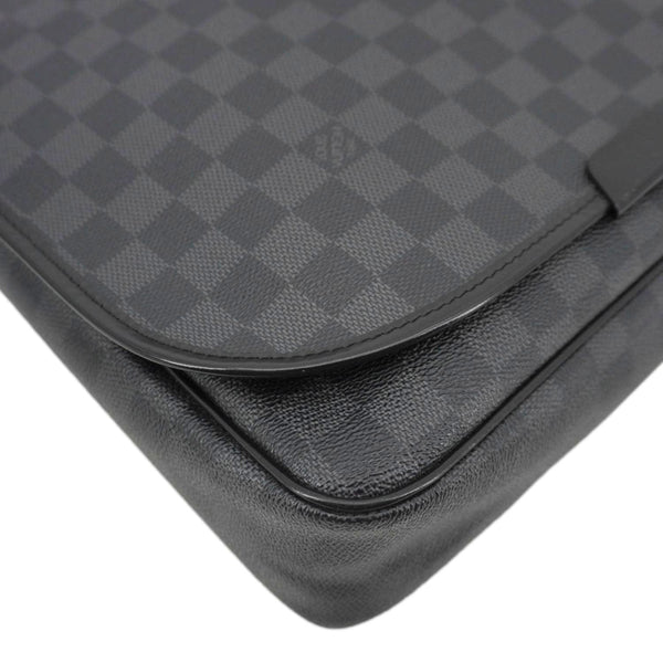 LOUIS VUITTON Daniel MM Damier Graphite Messenger Bag Black