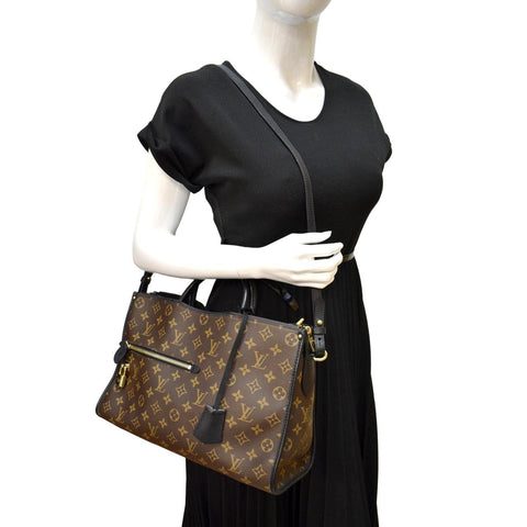 Louis Vuitton Popincourt MM Monogram Shoulder Bag in Brown/Noir Color