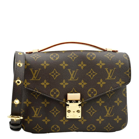 LOUIS VUITTON Metis Pochette Monogram Canvas Crossbody Bag Brown