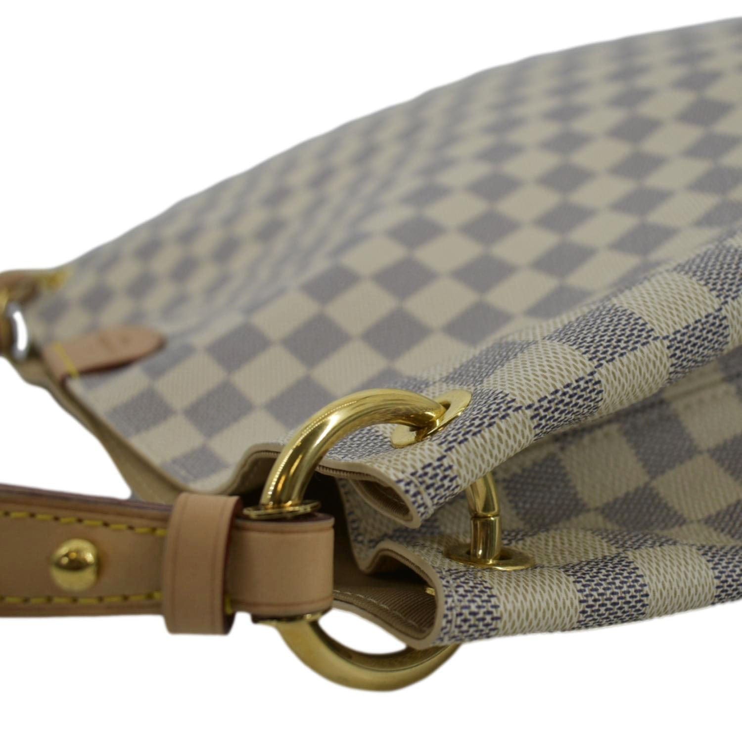 USED Louis Vuitton Damier Azur Graceful PM Hobo Shoulder Bag