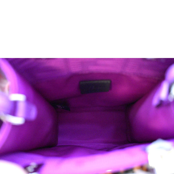 FENDI Sunshine Mini Plexiglass Vitello Ceylon Shopper Tote Purple