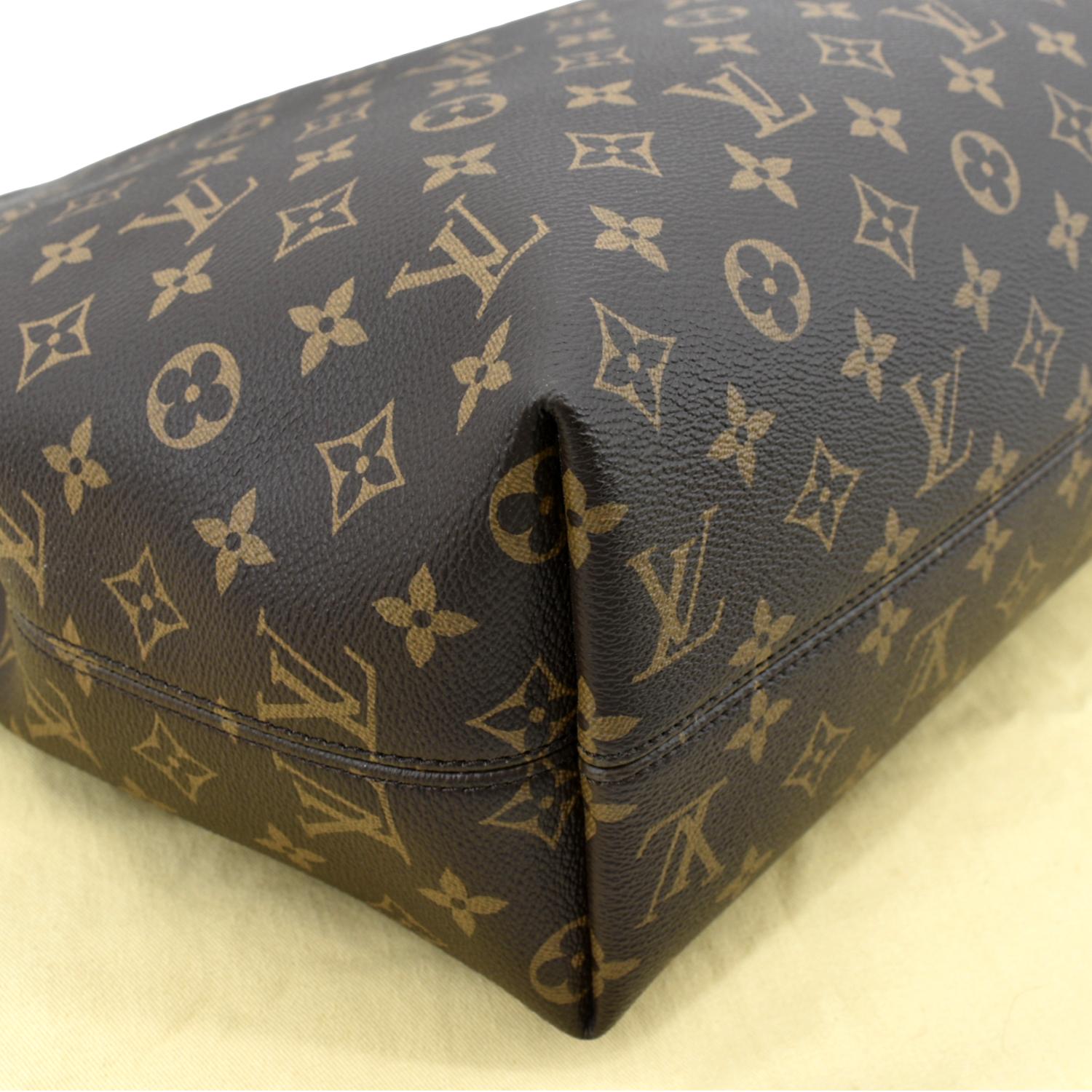 Louis+Vuitton+Graceful+Hobo+Bag+MM+Brown+Canvas+Monogram for sale online