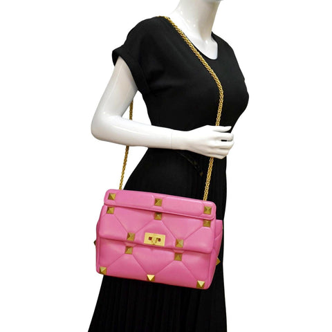 Valentino Medium Garavani Roman Leather Crossbody Bag - Full View