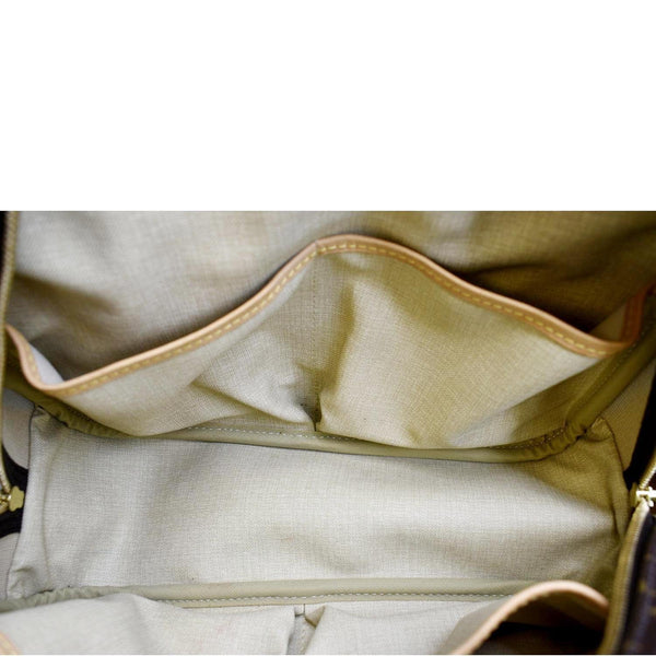 LOUIS VUITTON Trouville PM Monogram Canvas Satchel Bag Brown