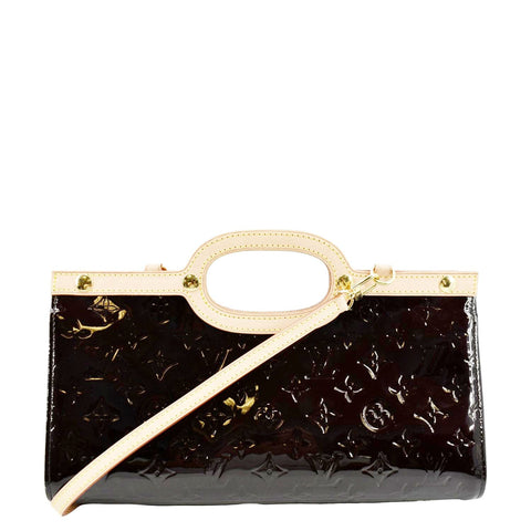 LOUIS VUITTON Roxbury Drive Vernis Leather Shoulder Bag Burgundy