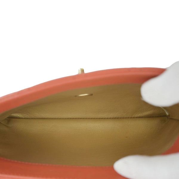 CHANEL Trendy Spirit 28 Top Handle Quilted Leather Shoulder Bag Red