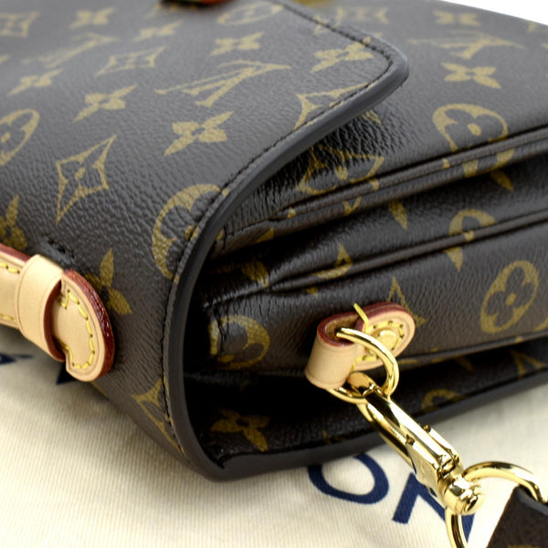 LOUIS VUITTON Metis Pochette Monogram Canvas Crossbody Bag Brown