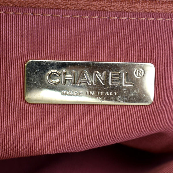 CHANEL Infinity Chain Quilted Leather Crossbody Bag Pink