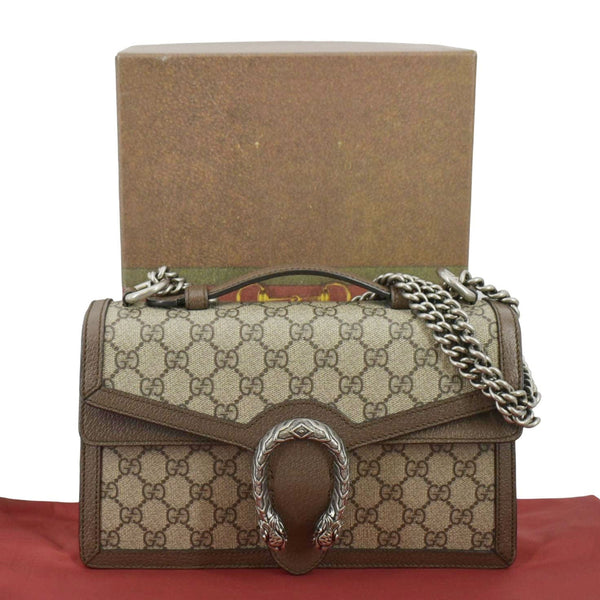 GUCCI Dionysus GG Supreme Top Handle Shoulder Bag Beige 621512