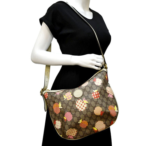 GUCCI Les Pommes GG Canvas Shoulder Bag Multicolor 598125