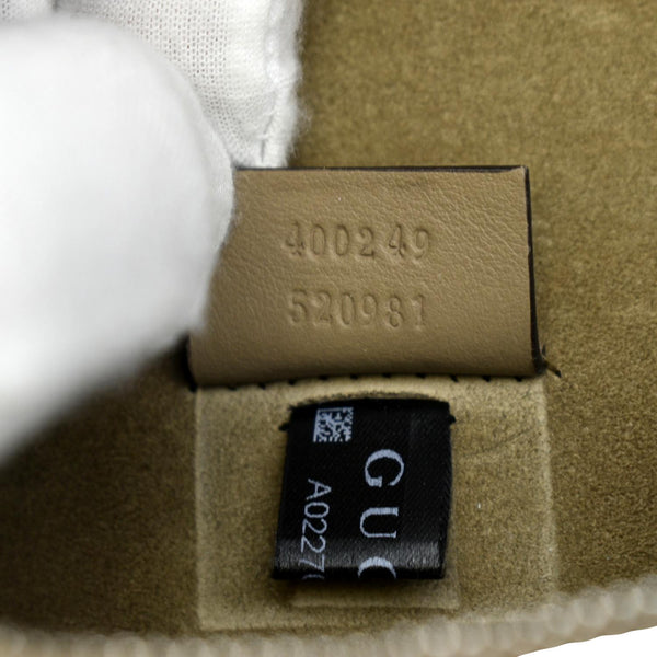 GUCCI Dionysus Small GG Supreme Canvas Shoulder Bag Beige 400249