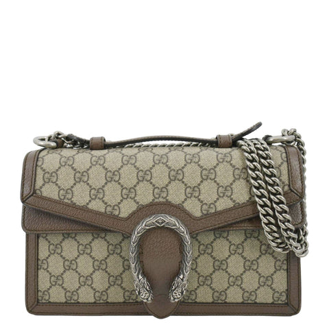 GUCCI Dionysus GG Supreme Top Handle Shoulder Bag Beige 621512