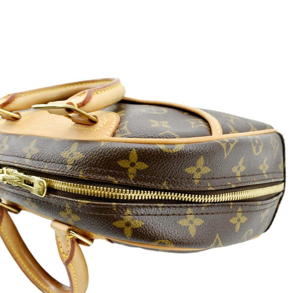 LOUIS VUITTON Trouville PM Monogram Canvas Satchel Bag Brown