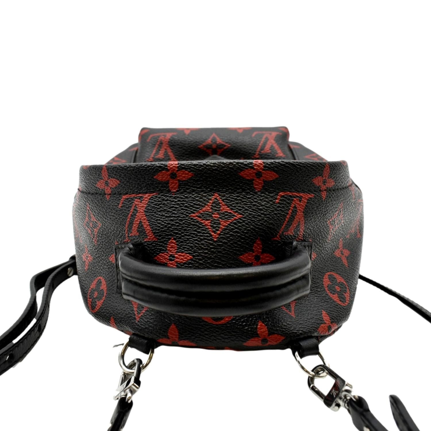 louis vuitton backpack palm springs monogram infrarouge pm black red LOUIS VUITTON Palm Springs Mini Monogram Infrarouge Canvas Backpack Ba
