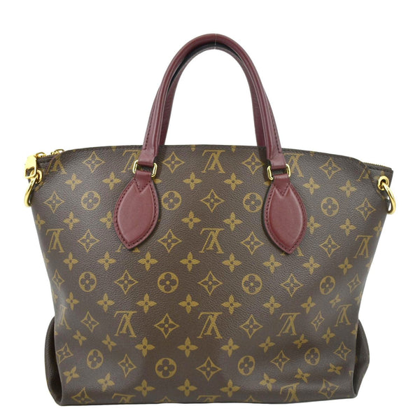 LOUIS VUITTON Flower Zipped Monogram Canvas Tote Bag Brown