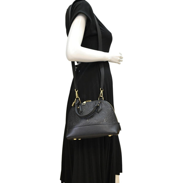 LOUIS VUITTON Neo Alma BB Monogram Empreinte Crossbody Bag Black