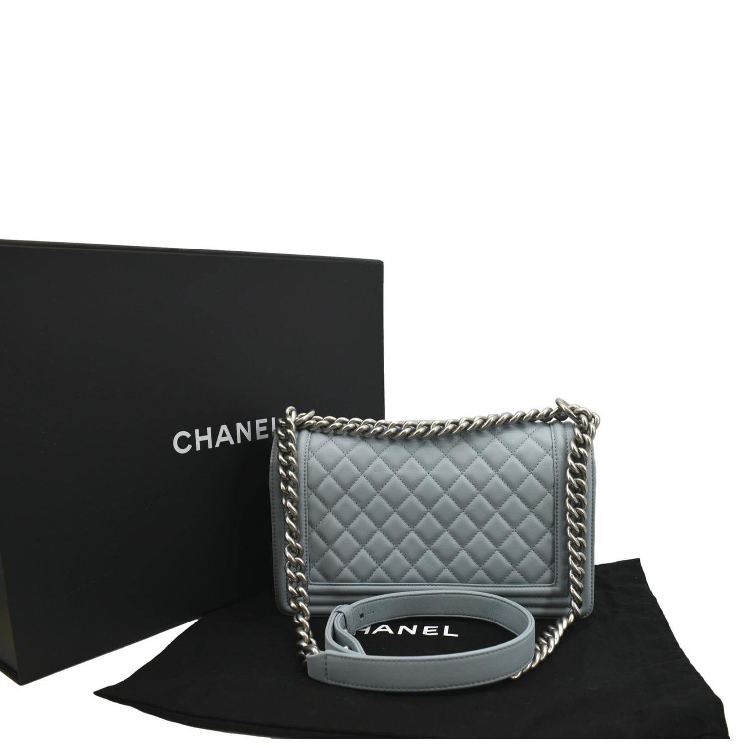 chanel silver mini flap bag