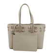CHRISTIAN LOUBOUTIN Cabata Small Spike Leather Tote Bag Live Beige
