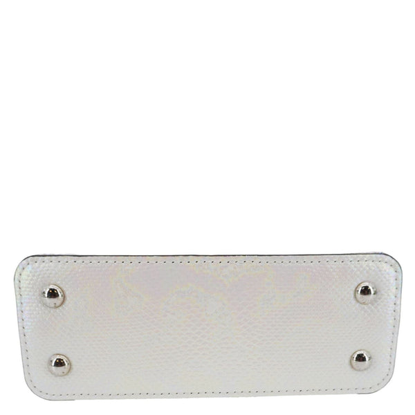 LOUIS VUITTON Capucines Mini Karung Leather Shoulder Bag White