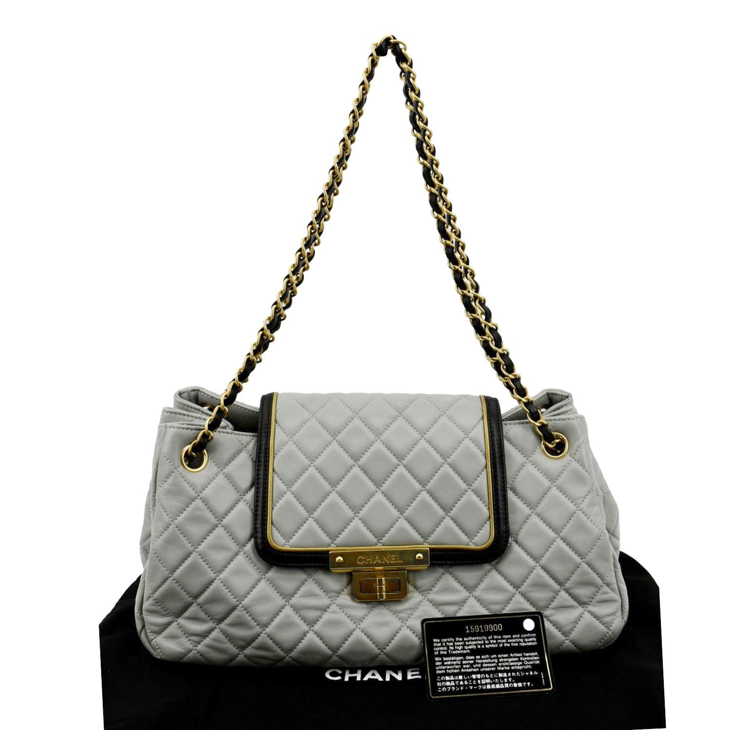 Chanel Silver Metallic Quilted Textured Leather East/West Flap Bag -  Yoogi's Closet