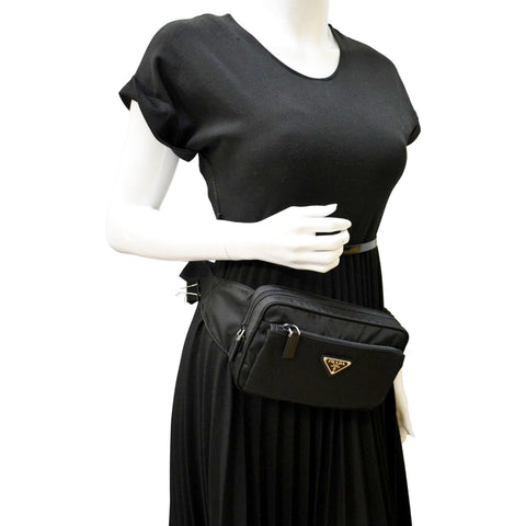 PRADA Tessuto Nylon Belt Bag Black