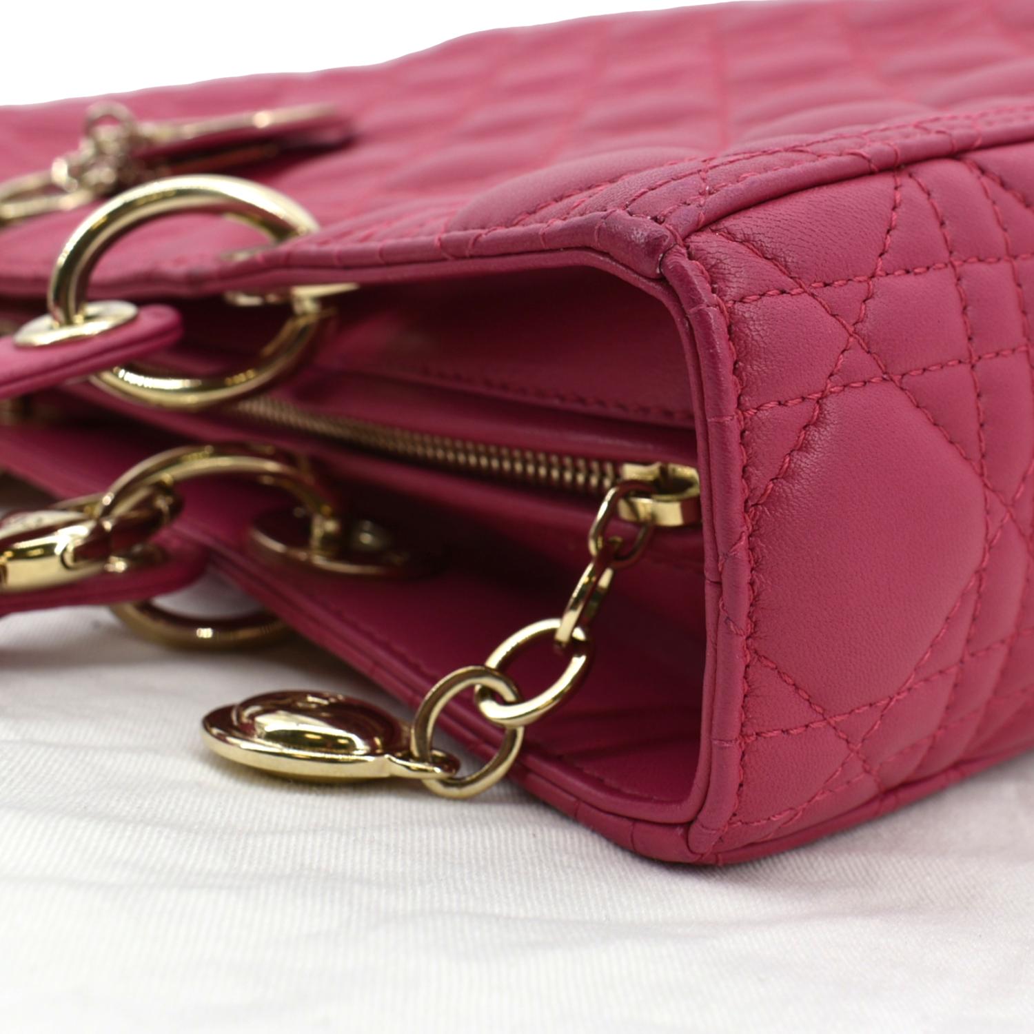 Christian Dior Lady Dior Cannage Lambskin Shoulder Bag