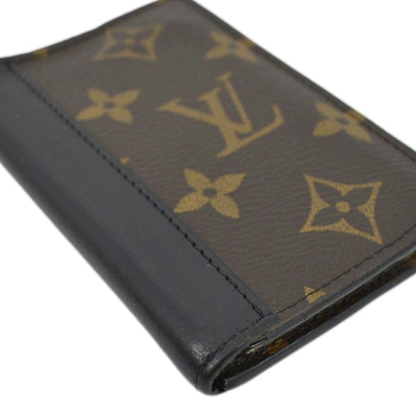 LOUIS VUITTON Pocket Organizer Monogram Canvas Wallet Black/Brown