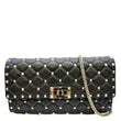 VALENTINO Rockstud Spike Leather Crossbody Bag Black