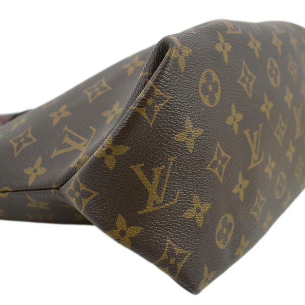 LOUIS VUITTON Flower Zipped Monogram Canvas Tote Bag Brown