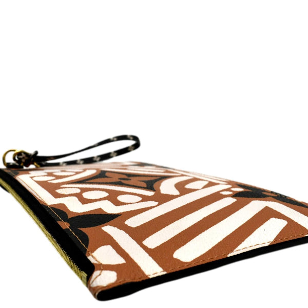 LV Neverfull Crafty Monogram Giant Wristlet Pouch Brown