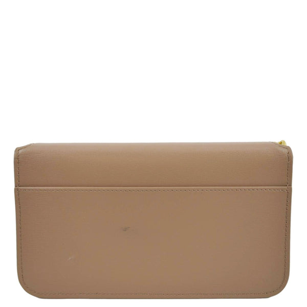 YVES SAINT LAURENT Phone Holder Shoulder Bag Leather Dusty Pink