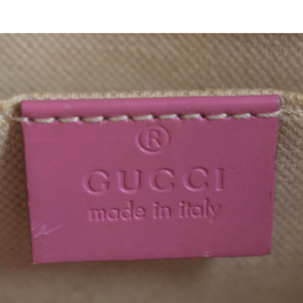 GUCCI Chic Elegance Top Handle Shoulder lather Bag Black  with logo