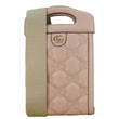 GUCCI GG Matelasse Mini Leather Top Handle Crossbody Bag Pink 723776