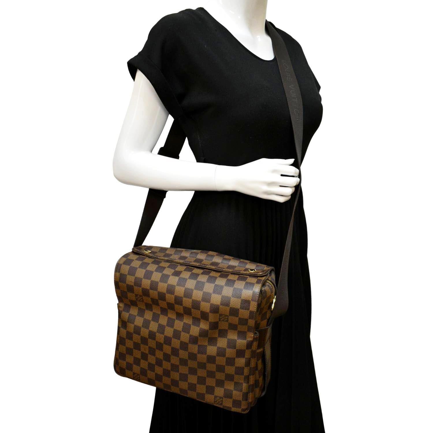 Louis Vuitton Bag Damier Ebene Canvas Naviglio Shoulder Messenger Bag