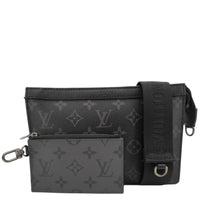LOUIS VUITTON Gaston Wearable Monogram Eclipse Reverse Crossbody Bag Gray